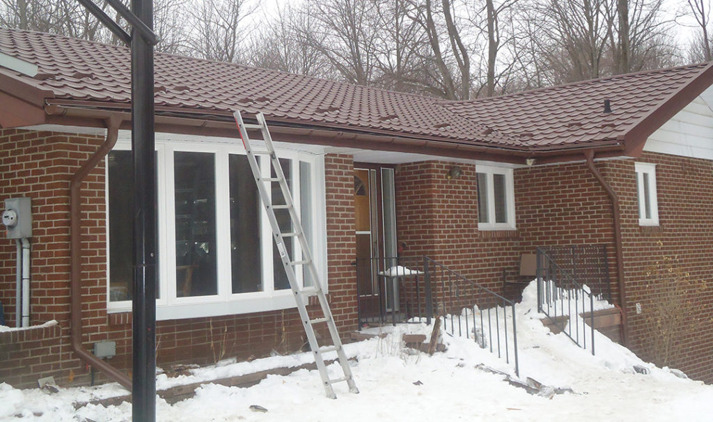 metal roof - winter installation